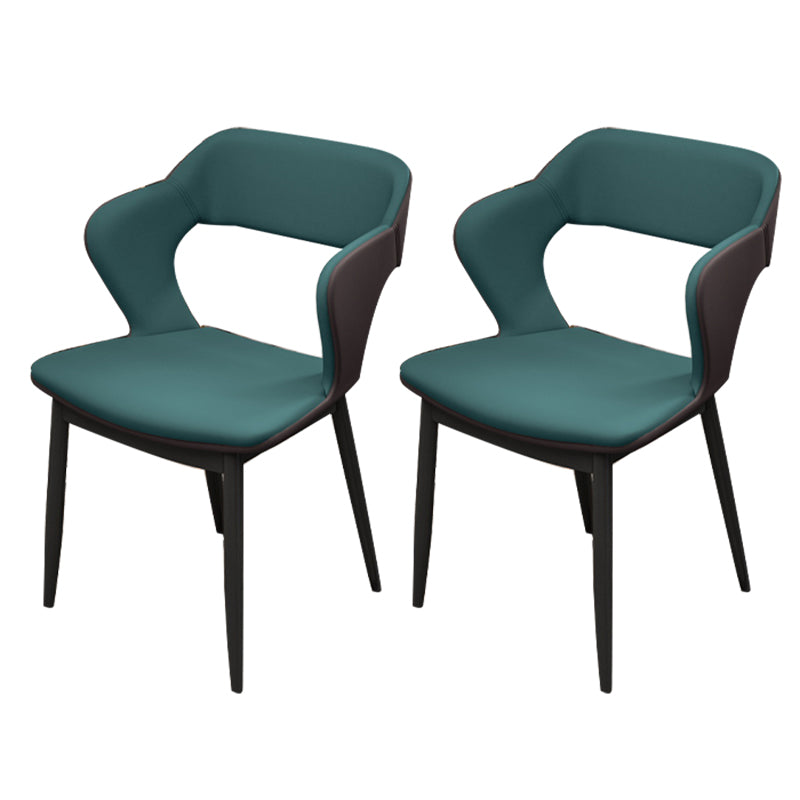 Sedia da pranzo in stile industriale sedia da pranzo senza braccio con gambe di metallo per cucina