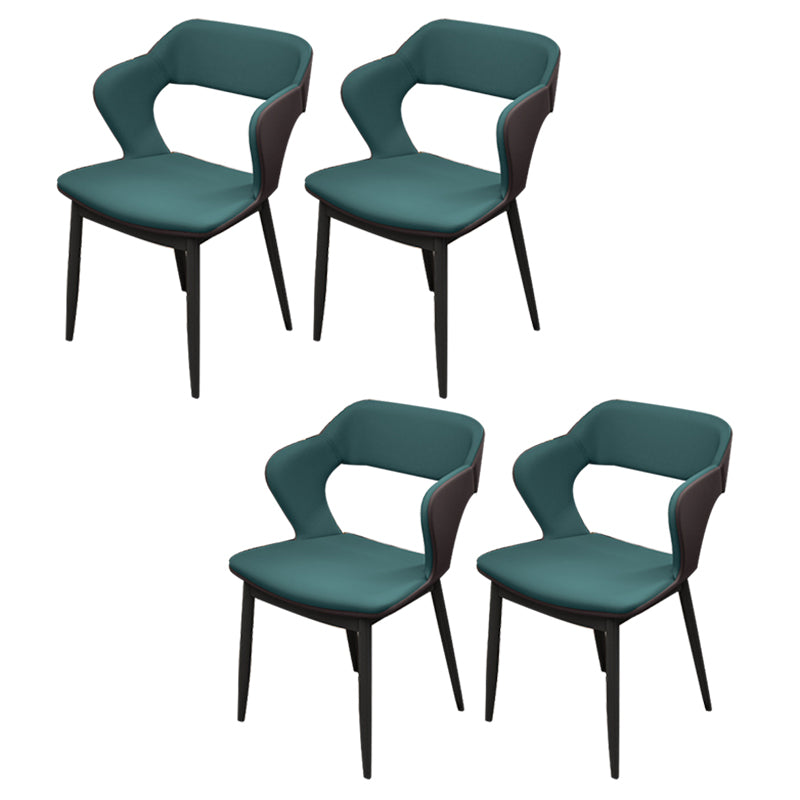 Sedia da pranzo in stile industriale sedia da pranzo senza braccio con gambe di metallo per cucina