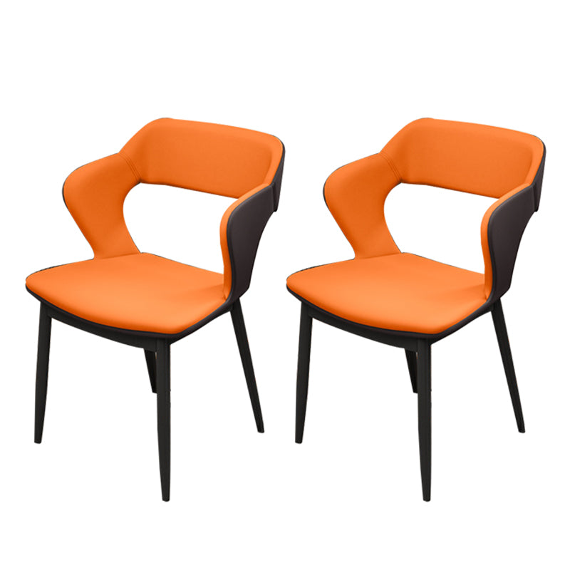 Sedia da pranzo in stile industriale sedia da pranzo senza braccio con gambe di metallo per cucina