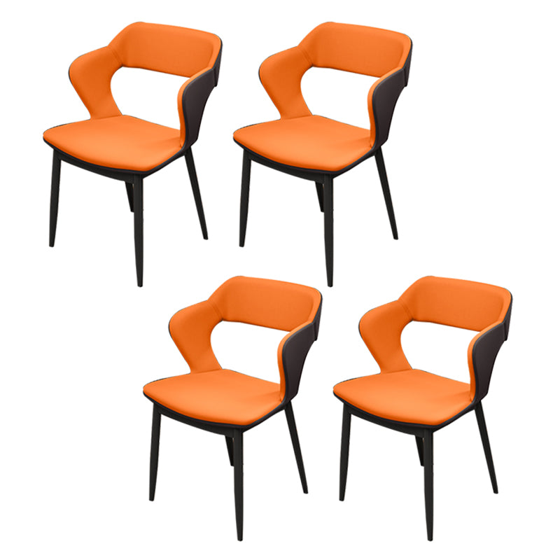 Sedia da pranzo in stile industriale sedia da pranzo senza braccio con gambe di metallo per cucina