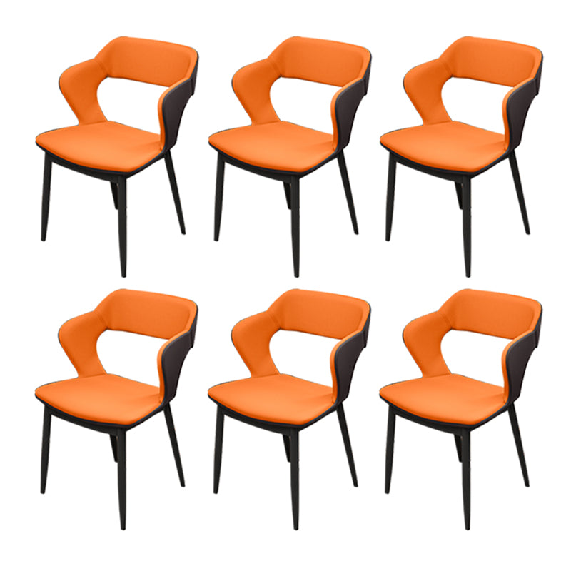 Sedia da pranzo in stile industriale sedia da pranzo senza braccio con gambe di metallo per cucina