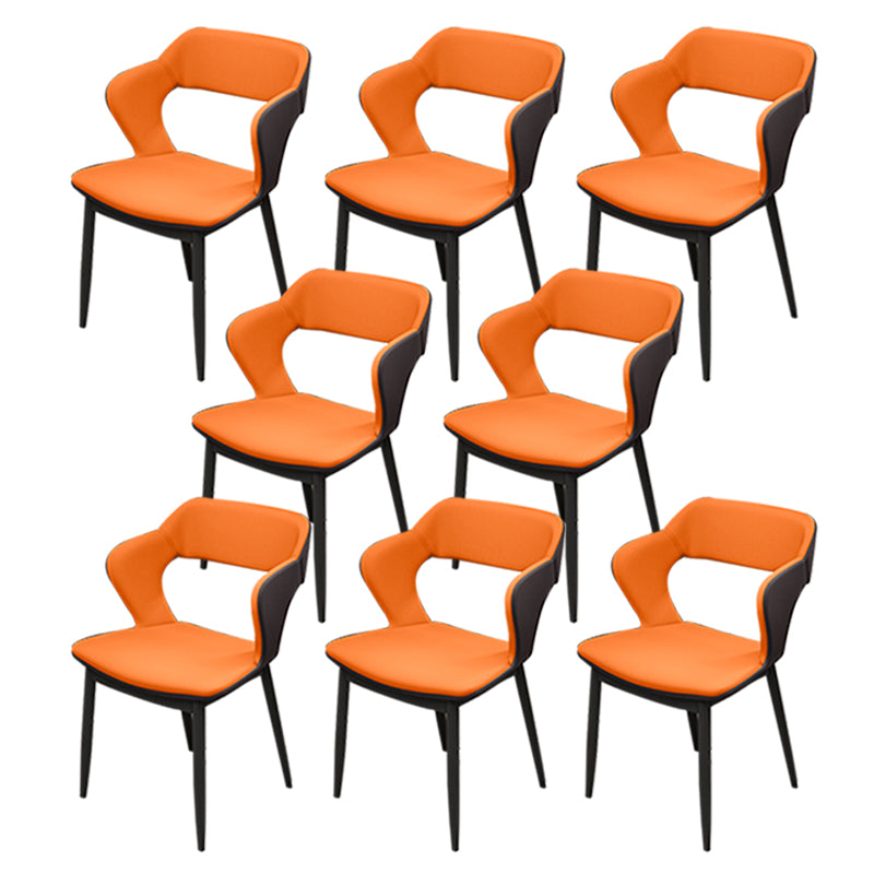 Sedia da pranzo in stile industriale sedia da pranzo senza braccio con gambe di metallo per cucina