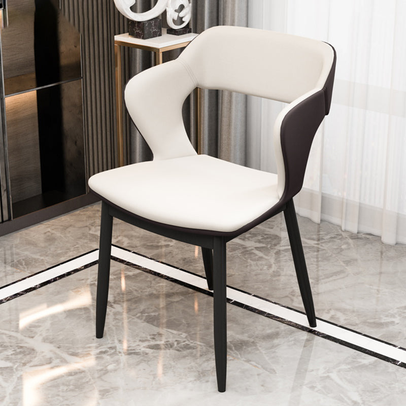 Sedia da pranzo in stile industriale sedia da pranzo senza braccio con gambe di metallo per cucina