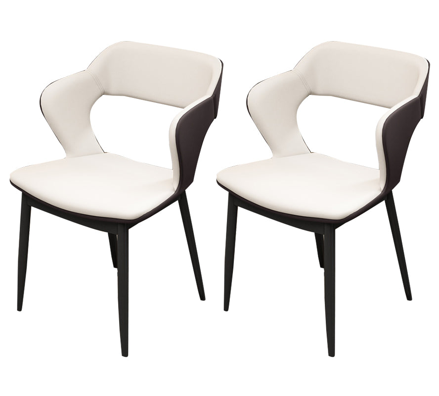 Sedia da pranzo in stile industriale sedia da pranzo senza braccio con gambe di metallo per cucina