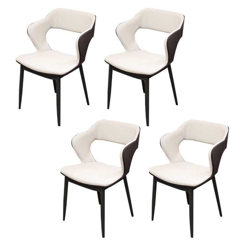 Sedia da pranzo in stile industriale sedia da pranzo senza braccio con gambe di metallo per cucina