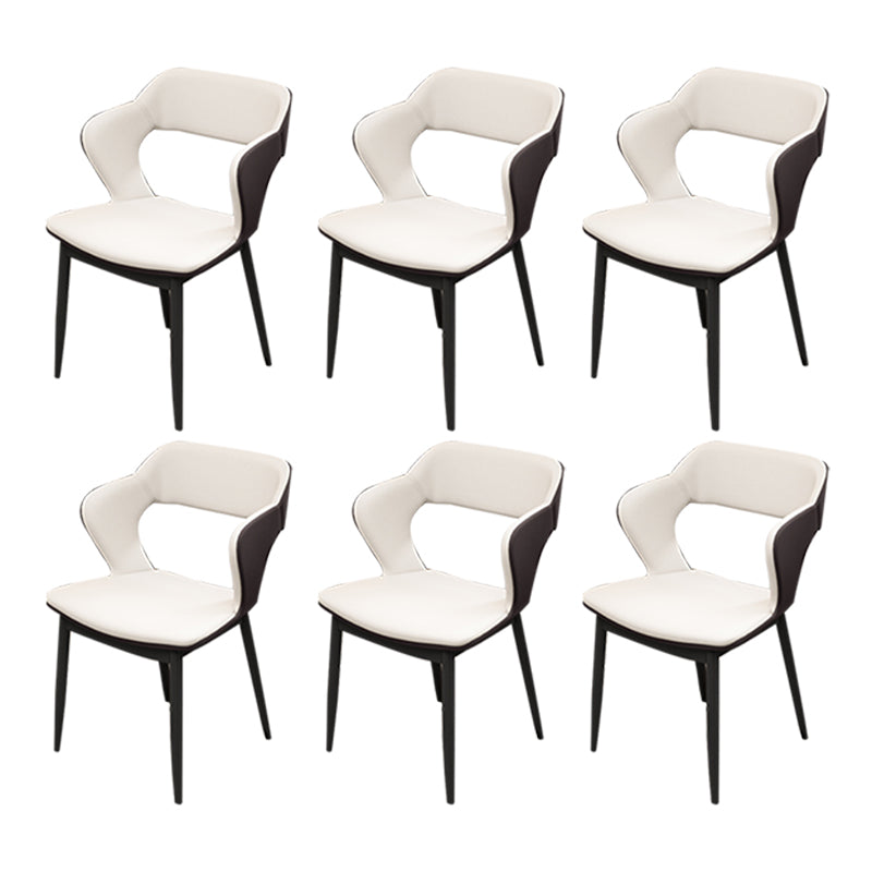 Sedia da pranzo in stile industriale sedia da pranzo senza braccio con gambe di metallo per cucina