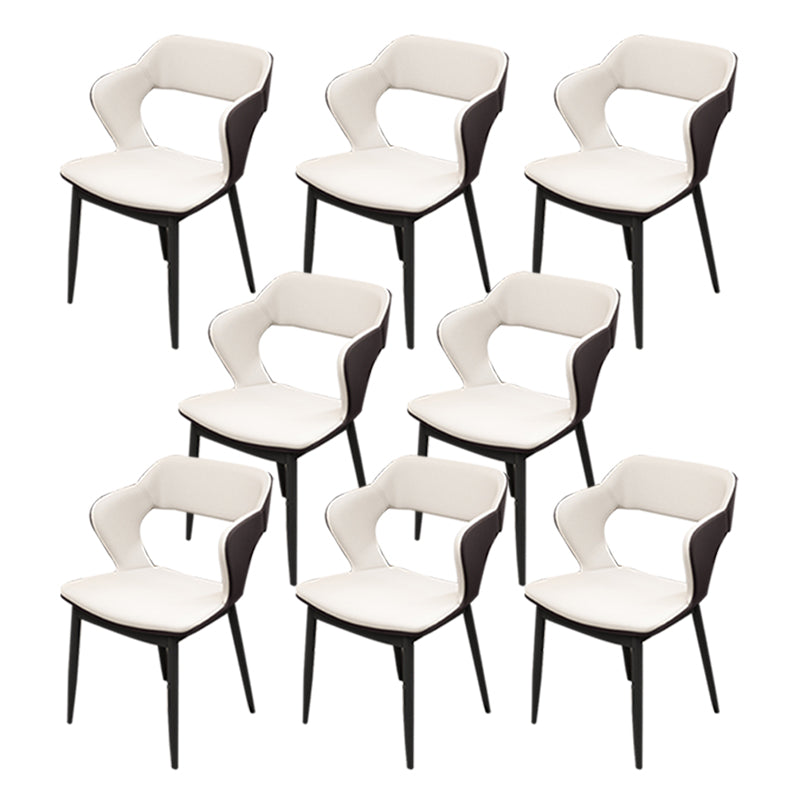 Sedia da pranzo in stile industriale sedia da pranzo senza braccio con gambe di metallo per cucina