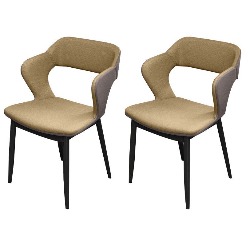 Sedia da pranzo in stile industriale sedia da pranzo senza braccio con gambe di metallo per cucina