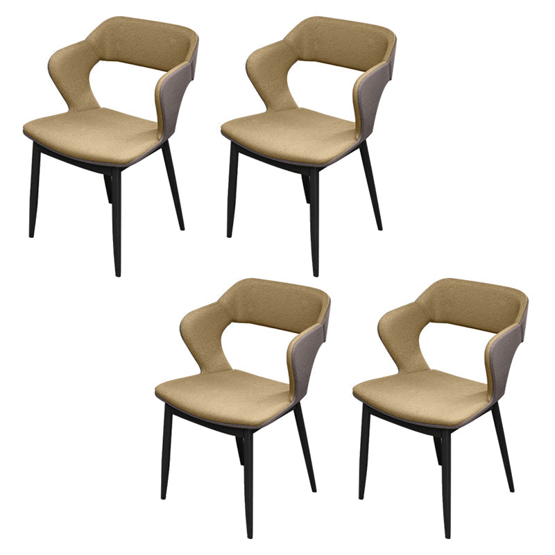 Sedia da pranzo in stile industriale sedia da pranzo senza braccio con gambe di metallo per cucina