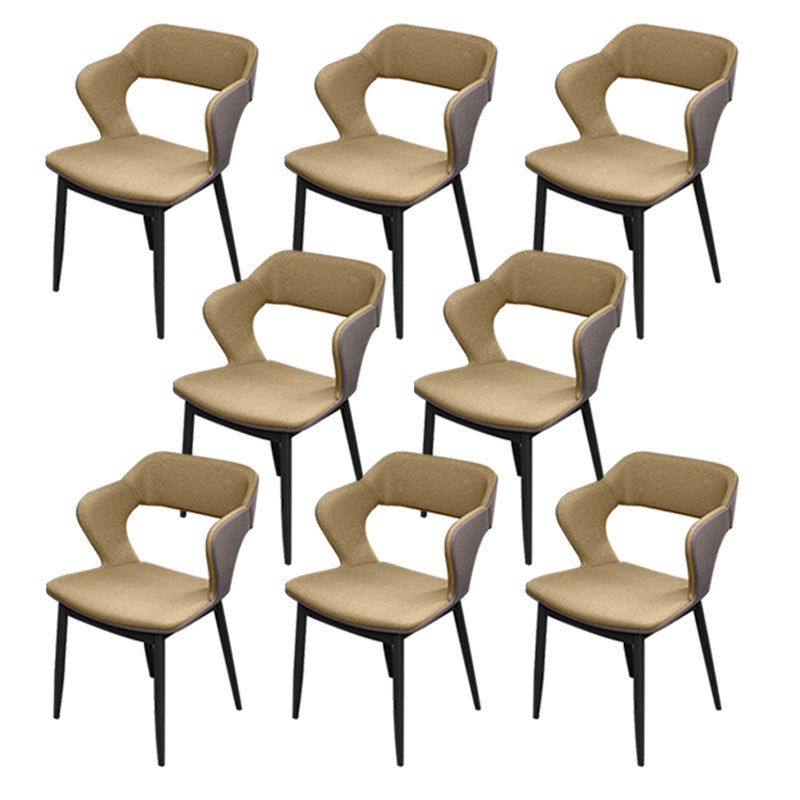 Sedia da pranzo in stile industriale sedia da pranzo senza braccio con gambe di metallo per cucina