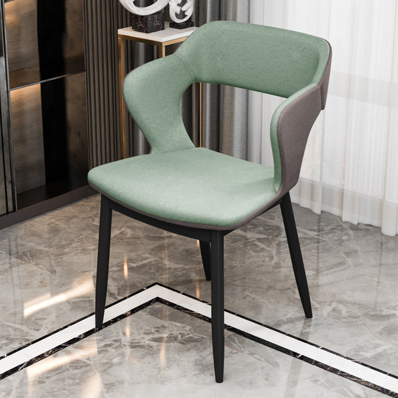 Sedia da pranzo in stile industriale sedia da pranzo senza braccio con gambe di metallo per cucina