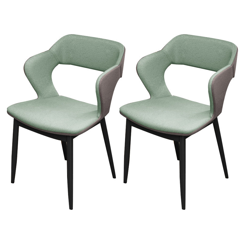 Sedia da pranzo in stile industriale sedia da pranzo senza braccio con gambe di metallo per cucina