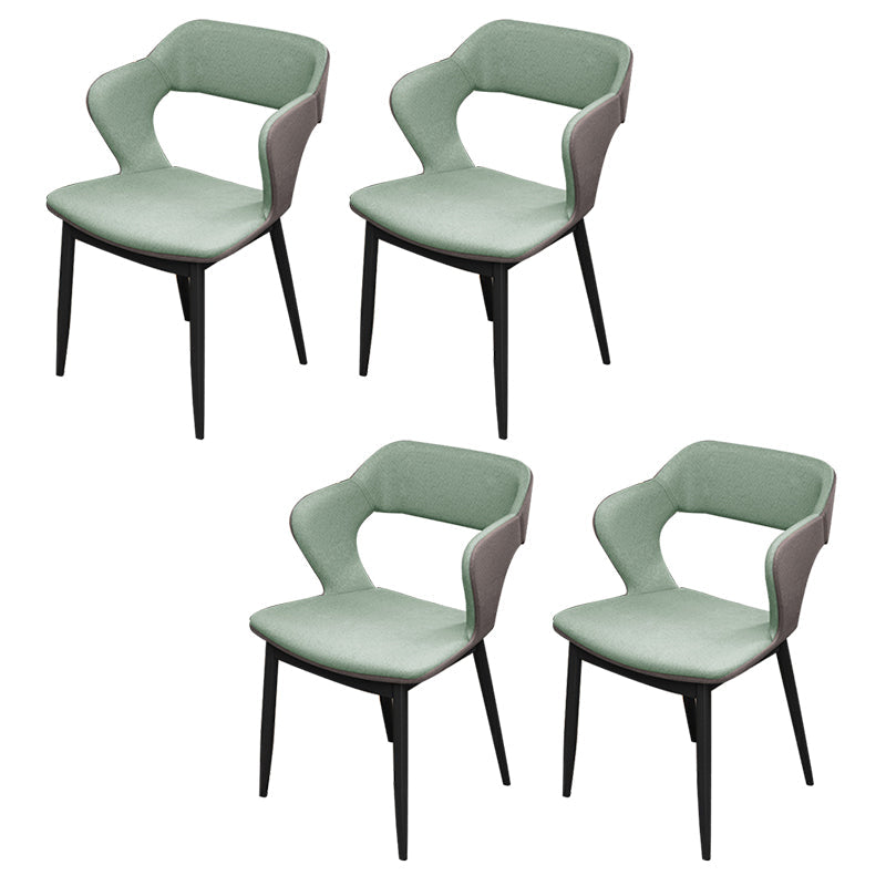 Sedia da pranzo in stile industriale sedia da pranzo senza braccio con gambe di metallo per cucina