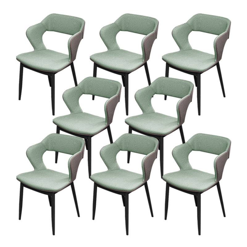 Sedia da pranzo in stile industriale sedia da pranzo senza braccio con gambe di metallo per cucina