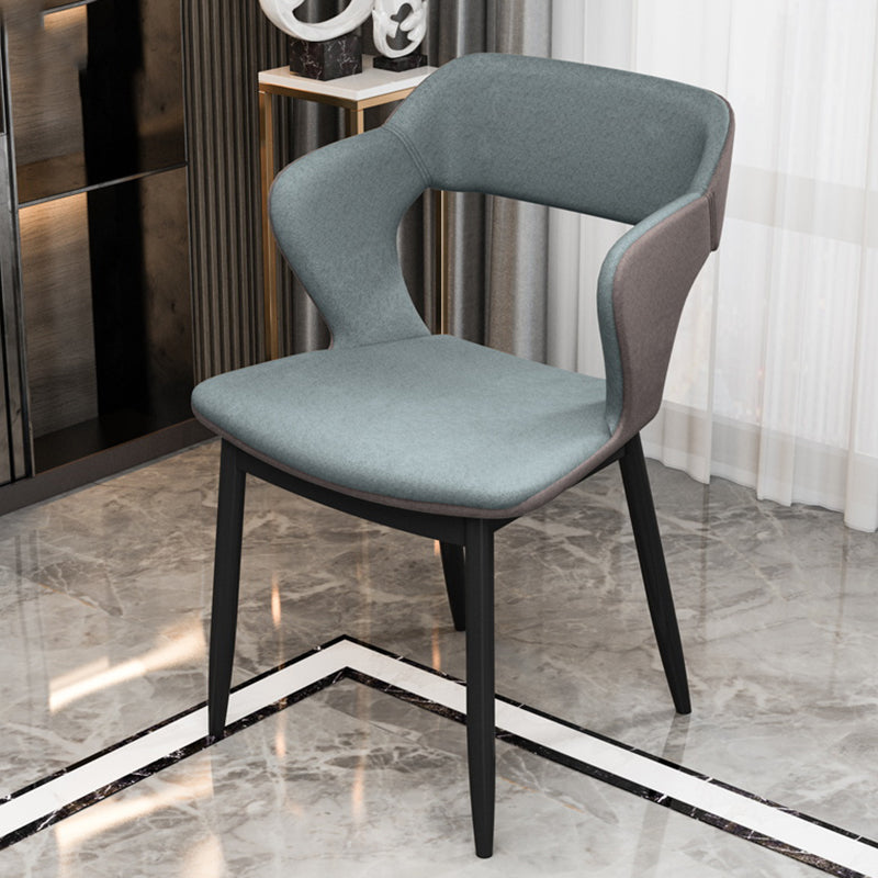 Sedia da pranzo in stile industriale sedia da pranzo senza braccio con gambe di metallo per cucina