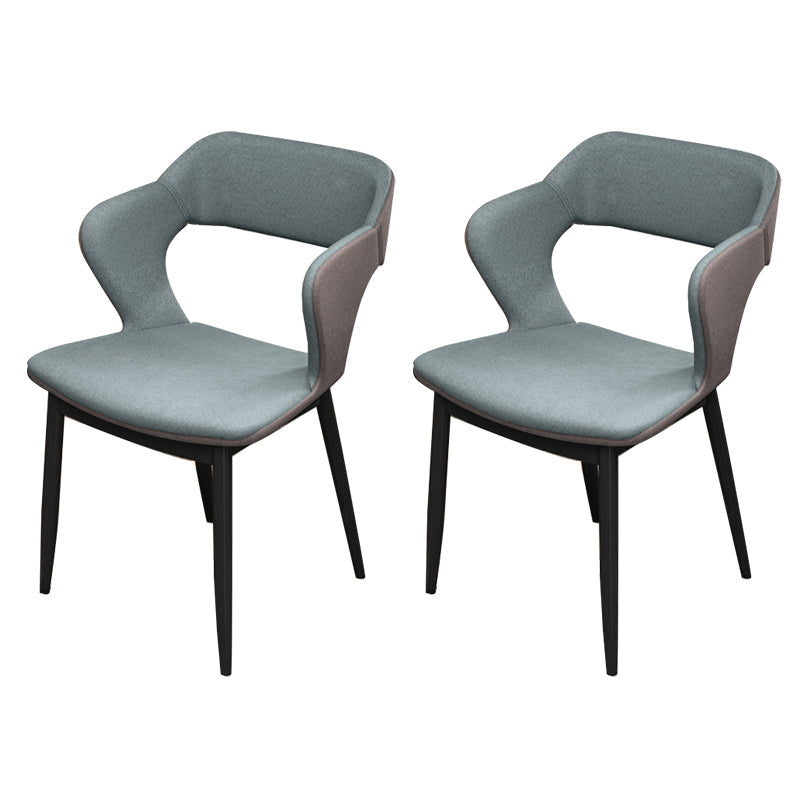 Sedia da pranzo in stile industriale sedia da pranzo senza braccio con gambe di metallo per cucina