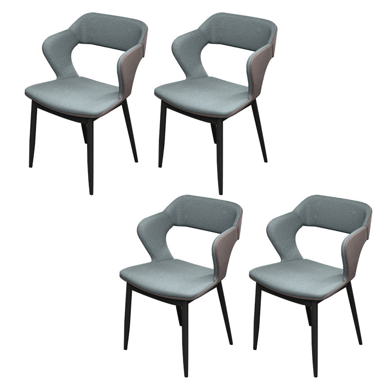 Sedia da pranzo in stile industriale sedia da pranzo senza braccio con gambe di metallo per cucina