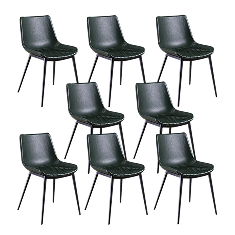 工業スタイルのダイニングチェアアームレスダイニングチェアはキッチン用の金属製の脚を備えています