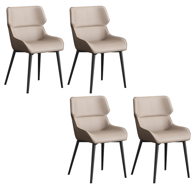 Modern Style Dining Chair Arm Dining Chair with Metal Legs for Kitchen Grey 4 Piece Set Clearhalo 'Dining Chairs' 'Dining Tables & Seating' 'dining_chair' 'furn' 'furn_dining_chair' 'Furniture' 'Kitchen & Dining Furniture' 5910481