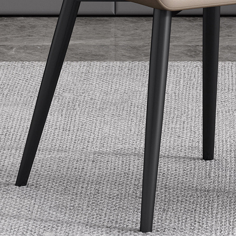 Modern Style Dining Chair Arm Dining Chair with Metal Legs for Kitchen