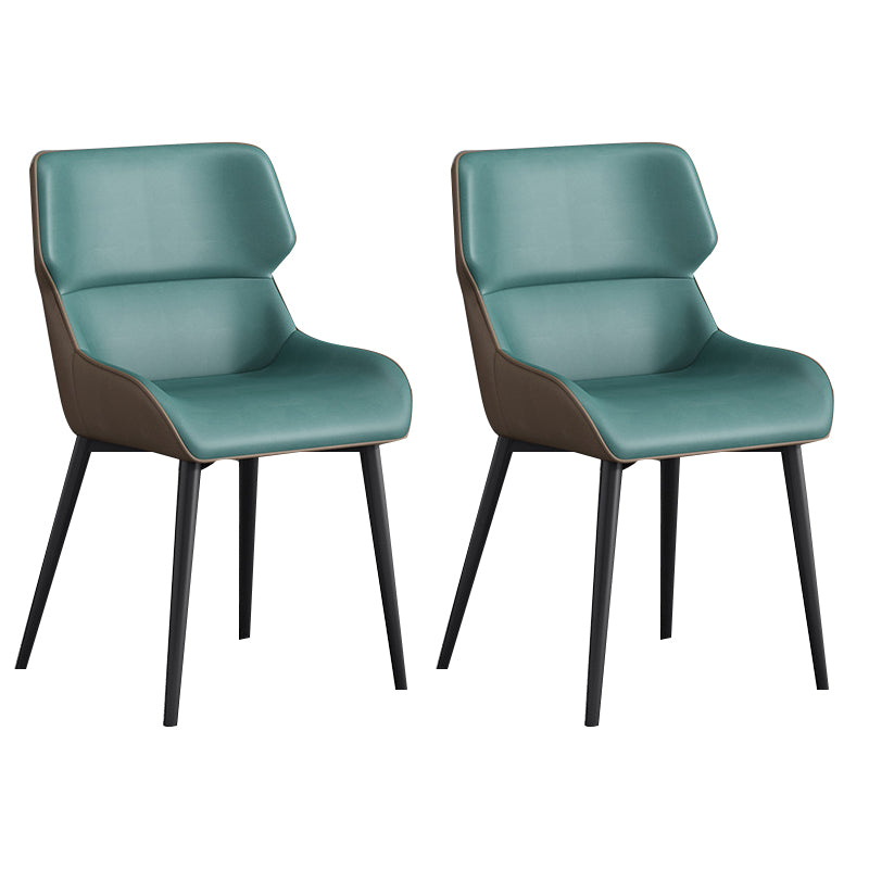 Modern Style Dining Chair Arm Dining Chair with Metal Legs for Kitchen Green 2 Piece Set Clearhalo 'Dining Chairs' 'Dining Tables & Seating' 'dining_chair' 'furn' 'furn_dining_chair' 'Furniture' 'Kitchen & Dining Furniture' 5910494