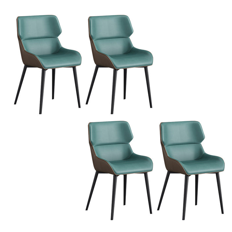 Modern Style Dining Chair Arm Dining Chair with Metal Legs for Kitchen Green 4 Piece Set Clearhalo 'Dining Chairs' 'Dining Tables & Seating' 'dining_chair' 'furn' 'furn_dining_chair' 'Furniture' 'Kitchen & Dining Furniture' 5910495