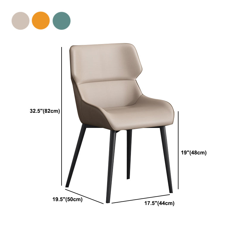 Modern Style Dining Chair Arm Dining Chair with Metal Legs for Kitchen Clearhalo 'Dining Chairs' 'Dining Tables & Seating' 'dining_chair' 'furn' 'furn_dining_chair' 'Furniture' 'Kitchen & Dining Furniture' 5910498