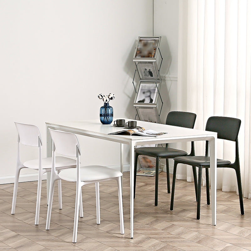 Sedia laterale da sala da pranzo aperta sedia laterale in plastica per uso della cucina