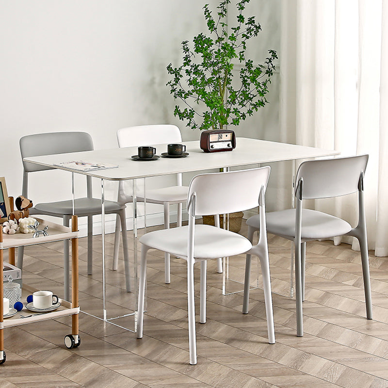 Sedia laterale da sala da pranzo aperta sedia laterale in plastica per uso della cucina