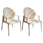 Modern Style Dining Chair Arm Dining Chairs with Metal Legs for Kitchen