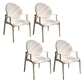 Modern Style Dining Chair Arm Dining Chairs with Metal Legs for Kitchen