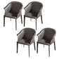 Upholstered Dining Chair Modern Faux Leather Dining Arm Chair