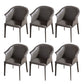 Upholstered Dining Chair Modern Faux Leather Dining Arm Chair