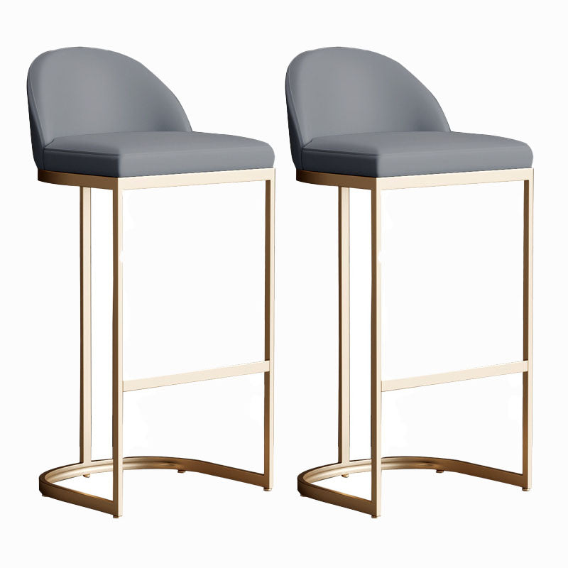 Glam Bar Table Set 1/2/3/5/7 Pcs White Stone Bar Table with Upholstered Stools Grey 30"H Stools (Set of 2) Clearhalo 'Bar Furniture' 'furn' 'furn_home_bar_bar_sets' 'Furniture' 'Home Bars & Bar Sets' 'home_bar_bar_sets' 'Kitchen & Dining Furniture' 5910641