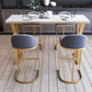 Glam Bar Table Set 1/2/3/5/7 Pcs White Stone Bar Table with Upholstered Stools Clearhalo 'Bar Furniture' 'furn' 'furn_home_bar_bar_sets' 'Furniture' 'Home Bars & Bar Sets' 'home_bar_bar_sets' 'Kitchen & Dining Furniture' 5910654