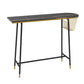 Glam 1/2/3 Pieces Pub Dining Set Living Room Metal and Stone Bar Pub Table Set Black 63"L x 16"W Clearhalo 'Bar Furniture' 'furn' 'furn_home_bar_bar_sets' 'Furniture' 'Home Bars & Bar Sets' 'home_bar_bar_sets' 'Kitchen & Dining Furniture' 5910664