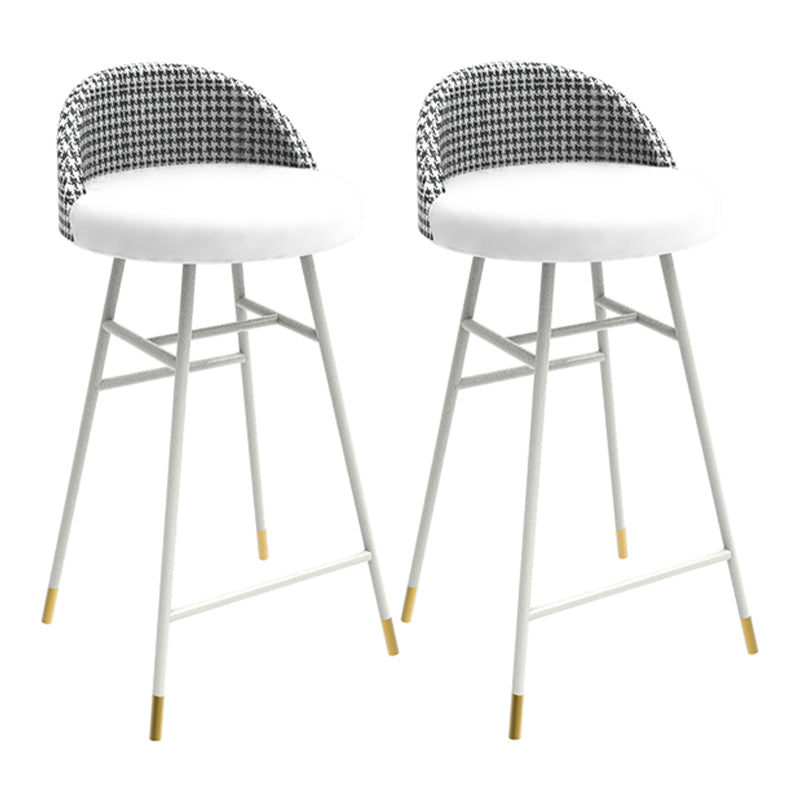 Glam 1/2/3 Pieces Pub Dining Set Living Room Metal and Stone Bar Pub Table Set White 30"H Stools (Set of 2) Clearhalo 'Bar Furniture' 'furn' 'furn_home_bar_bar_sets' 'Furniture' 'Home Bars & Bar Sets' 'home_bar_bar_sets' 'Kitchen & Dining Furniture' 5910666