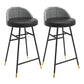 Glam 1/2/3 Pieces Pub Dining Set Living Room Metal and Stone Bar Pub Table Set Black 30"H Stools (Set of 2) Clearhalo 'Bar Furniture' 'furn' 'furn_home_bar_bar_sets' 'Furniture' 'Home Bars & Bar Sets' 'home_bar_bar_sets' 'Kitchen & Dining Furniture' 5910668