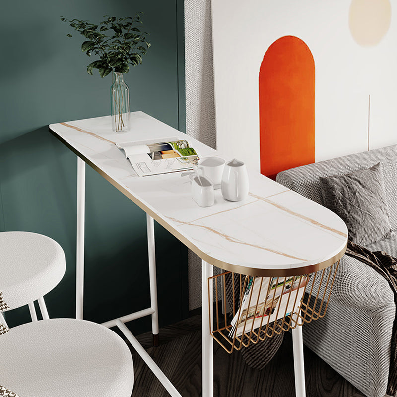 Glam 1/2/3 Pieces Pub Dining Set Living Room Metal and Stone Bar Pub Table Set Clearhalo 'Bar Furniture' 'furn' 'furn_home_bar_bar_sets' 'Furniture' 'Home Bars & Bar Sets' 'home_bar_bar_sets' 'Kitchen & Dining Furniture' 5910669