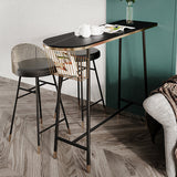 Glam 1/2/3 Piezas PUB Dining Sala de estar Sala de estar Metal y Stone Bar Pub Table Set