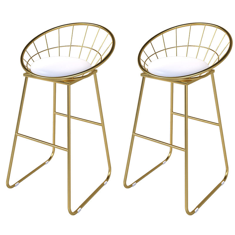 Glam Style 1/2/3/4 Pieces Faux Marble Bar Table Set Rectangular Counter Set for Home Use Gold 30"H Stools (Set of 2) Clearhalo 'Bar Furniture' 'furn' 'furn_home_bar_bar_sets' 'Furniture' 'Home Bars & Bar Sets' 'home_bar_bar_sets' 'Kitchen & Dining Furniture' 5910683