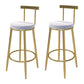Glam Style 1/2/3/4 Pieces Faux Marble Bar Table Set Rectangular Counter Set for Home Use Grey 30"H Stools (Set of 2) Clearhalo 'Bar Furniture' 'furn' 'furn_home_bar_bar_sets' 'Furniture' 'Home Bars & Bar Sets' 'home_bar_bar_sets' 'Kitchen & Dining Furniture' 5910684