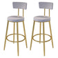 Glam Style 1/2/3/4 Pieces Faux Marble Bar Table Set Rectangular Counter Set for Home Use Light-Grey 30"H Stools (Set of 2) Clearhalo 'Bar Furniture' 'furn' 'furn_home_bar_bar_sets' 'Furniture' 'Home Bars & Bar Sets' 'home_bar_bar_sets' 'Kitchen & Dining Furniture' 5910687