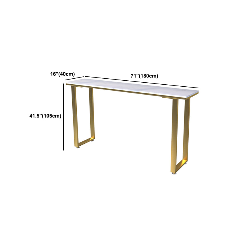 Glam Style 1/2/3/4 Pieces Faux Marble Bar Table Set Rectangular Counter Set for Home Use Clearhalo 'Bar Furniture' 'furn' 'furn_home_bar_bar_sets' 'Furniture' 'Home Bars & Bar Sets' 'home_bar_bar_sets' 'Kitchen & Dining Furniture' 5910702
