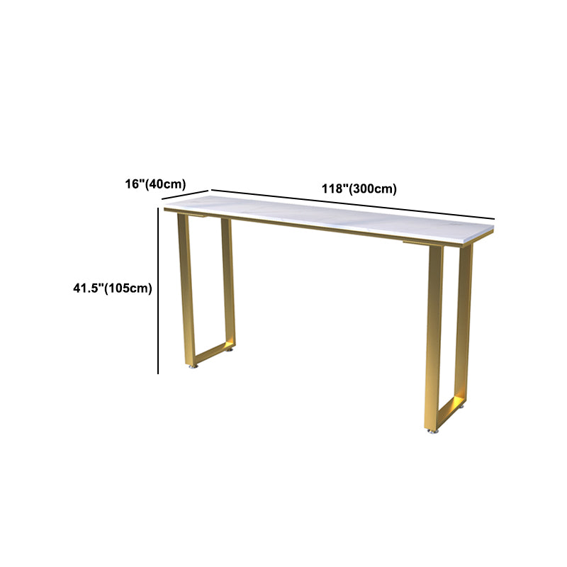 Glam Style 1/2/3/4 Pieces Faux Marble Bar Table Set Rectangular Counter Set for Home Use Clearhalo 'Bar Furniture' 'furn' 'furn_home_bar_bar_sets' 'Furniture' 'Home Bars & Bar Sets' 'home_bar_bar_sets' 'Kitchen & Dining Furniture' 5910707