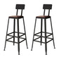 Industrial 1/2/7 Pieces Solid Wood Bar Table Set Rectangular Counter Set Brown 30"H Stools (Set of 2) Clearhalo 'Bar Furniture' 'furn' 'furn_home_bar_bar_sets' 'Furniture' 'Home Bars & Bar Sets' 'home_bar_bar_sets' 'Kitchen & Dining Furniture' 5910713