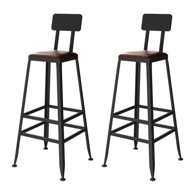 Industrial 1/2/7 Pieces Solid Wood Bar Table Set Rectangular Counter Set Brown 30"H Stools (Set of 2) Clearhalo 'Bar Furniture' 'furn' 'furn_home_bar_bar_sets' 'Furniture' 'Home Bars & Bar Sets' 'home_bar_bar_sets' 'Kitchen & Dining Furniture' 5910713