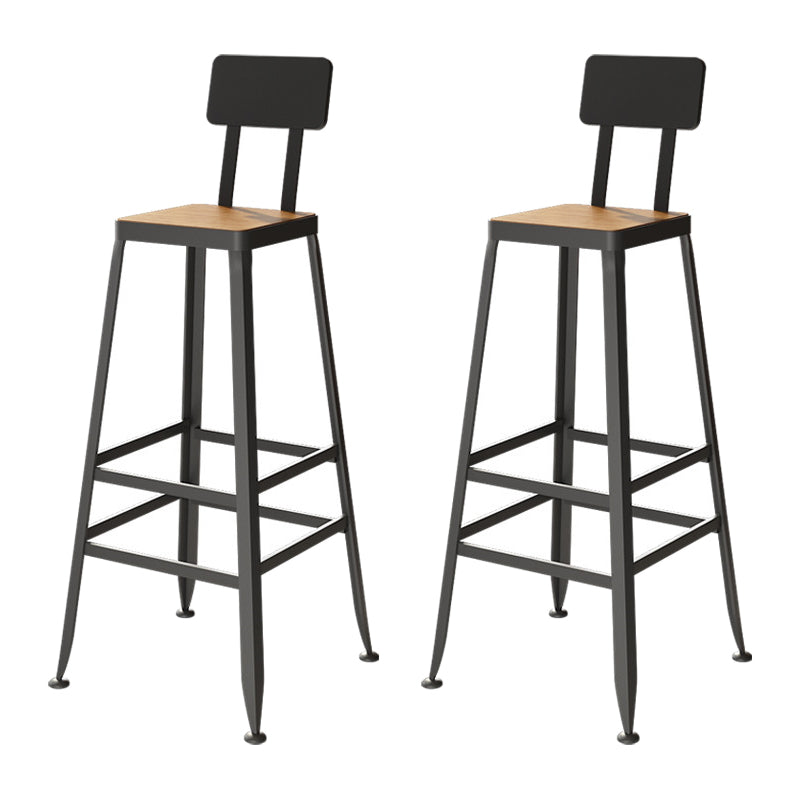 Industrial 1/2/7 Pieces Solid Wood Bar Table Set Rectangular Counter Set Wood 30"H Stools (Set of 2) Clearhalo 'Bar Furniture' 'furn' 'furn_home_bar_bar_sets' 'Furniture' 'Home Bars & Bar Sets' 'home_bar_bar_sets' 'Kitchen & Dining Furniture' 5910714