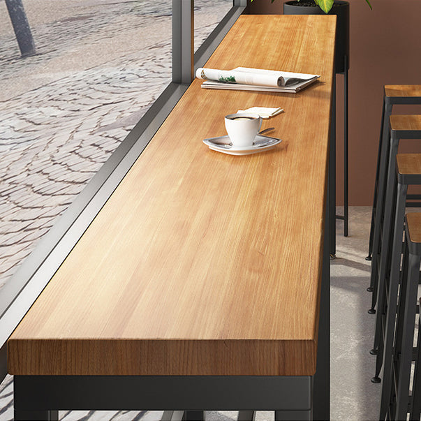 Industrial 1/2/7 Pieces Solid Wood Bar Table Set Rectangular Counter Set Clearhalo 'Bar Furniture' 'furn' 'furn_home_bar_bar_sets' 'Furniture' 'Home Bars & Bar Sets' 'home_bar_bar_sets' 'Kitchen & Dining Furniture' 5910716
