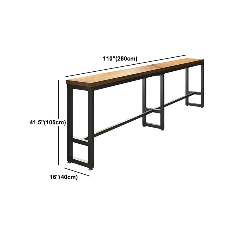 Industrial 1/2/7 Pieces Solid Wood Bar Table Set Rectangular Counter Set Clearhalo 'Bar Furniture' 'furn' 'furn_home_bar_bar_sets' 'Furniture' 'Home Bars & Bar Sets' 'home_bar_bar_sets' 'Kitchen & Dining Furniture' 5910721